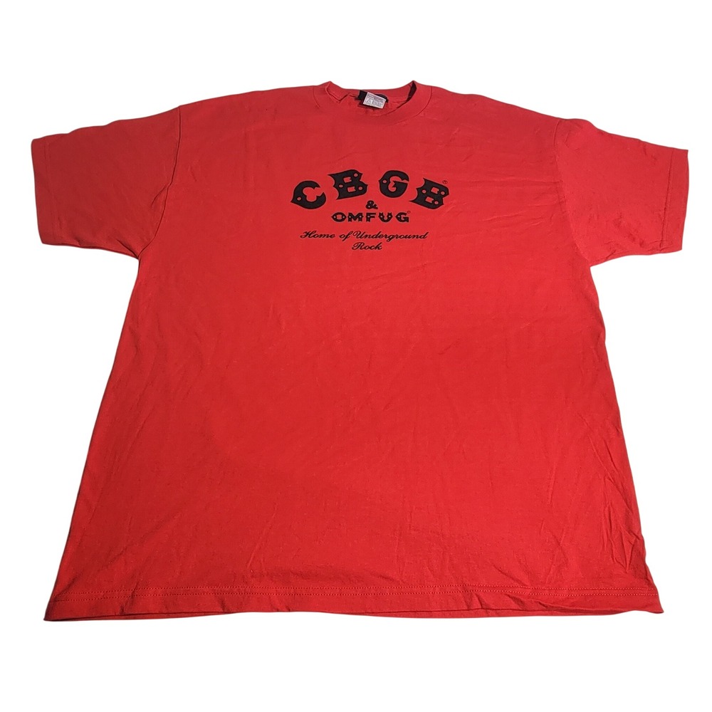 CBGB OMFUG Home of Underground Rock Red Graphic T-Shirt Mens 2XL